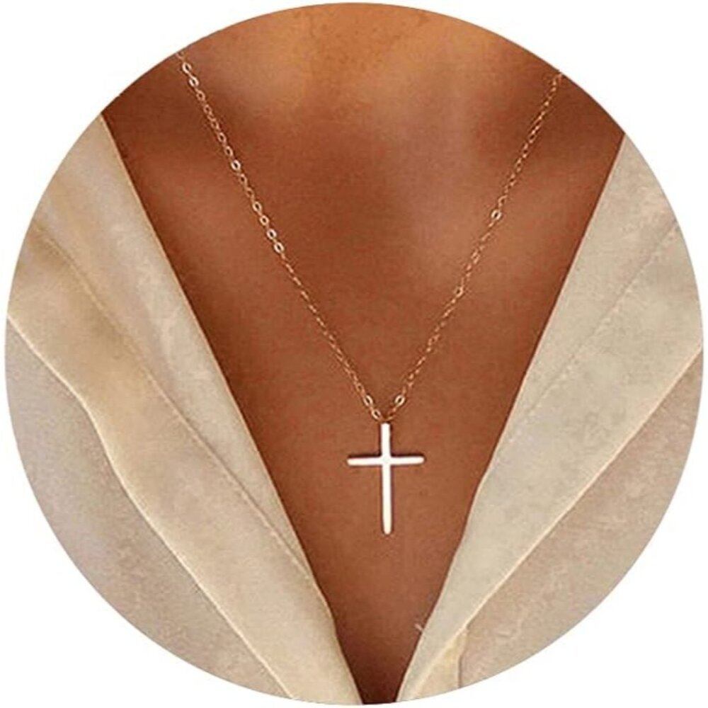 Delicate Nickel-Free Cross Necklace with Gift Bag – Ideal for Special Events